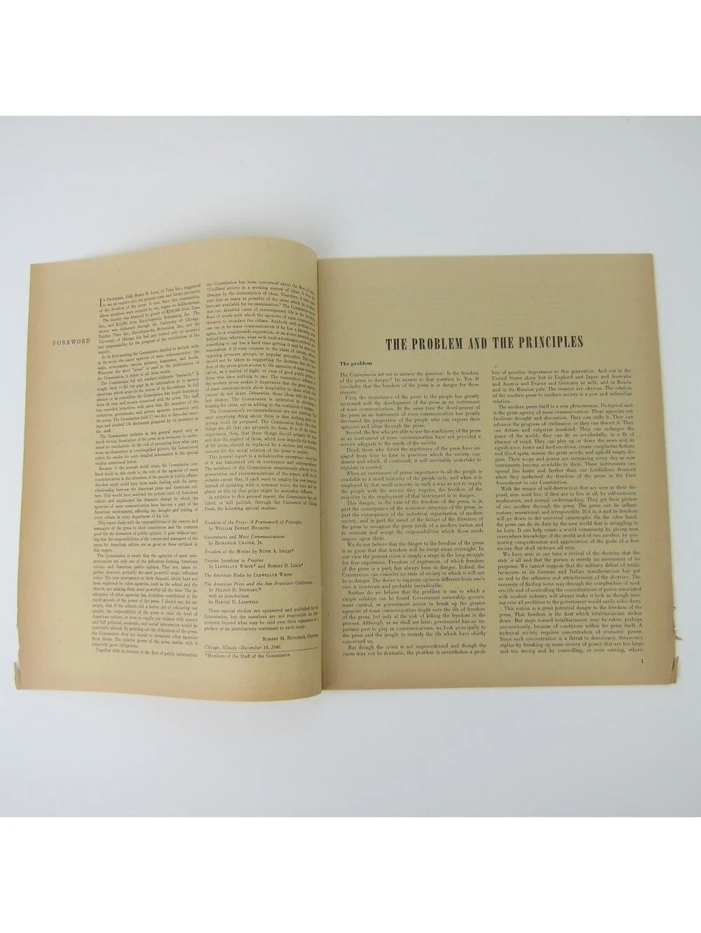 A Free & Responsible Press: A General Report on Mass Communication Vintage 1947